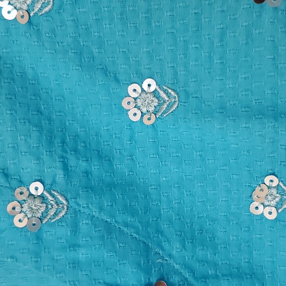Khaadi Turquoise Blue Embroidered Kurta/Dress, Size 12 - Picture 4 of 10